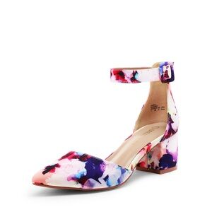 Floral Ankle Strap Women's Shoes